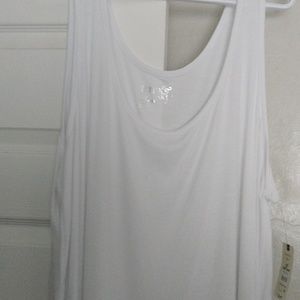 Terra sky white tank top